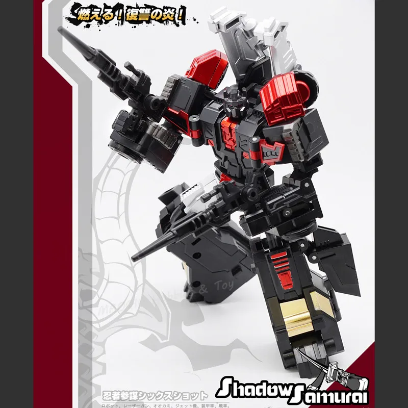 MechFansToys MFT MF27 MF 27 Темный Самурай Sixshot трансформер Greatshot Pioneer экшн фигурка MF27B 27B