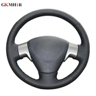 Черная искусственная кожа PU чехол рулевого колеса автомобиля для Защитные чехлы для сидений, сшитые специально для Toyota Corolla 2009-2013 матрица 2009-2010 Auris 2007-2009