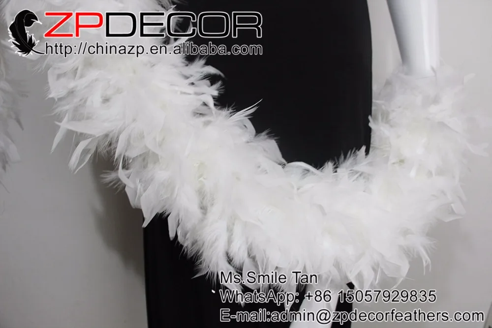 Боа ZPDECOR 150 г 30 ярдов/партия ручная работа высококачественные мягкие белые