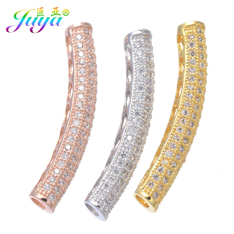 Juya DIY Полые изогнутые трубки Украшение Шарм бусины аксессуары для кожаного шнура