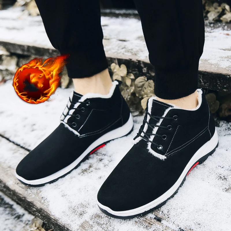 Ботинки Bomlight мужские с мехом теплые зимние ботинки рабочая обувь резиновая