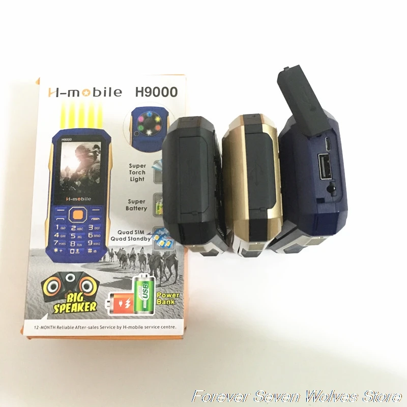 H-Mobile H9000 кнопочные сотовые телефоны с FM Java Bluetooth 20000 мАч двойная камера Супер фонарь Magic Voice Mobile