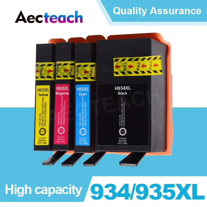 Aecteach сменный картридж для принтера HP 934 935 XL 934XL 935XL Officejet Pro 6812 6830 6815 6835 6230 |