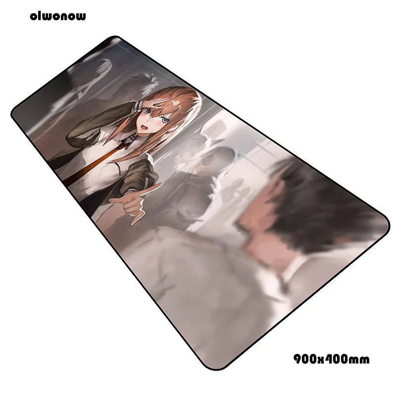 Steins Gate коврик для мыши Рождественские подарки 90x40 см ноутбук с алюминиевым корпусом коврик для мыши, игровой коврик для мыши с изображением большой лучший коврик для мыши от производителя стол для компьютера padmouse коврики