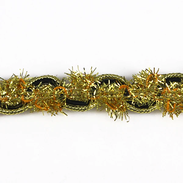 Плетеная Золотая черная витая отделка вышитая декоративная аппликация