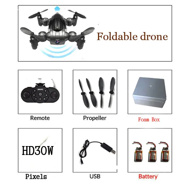 F 30 Pixels 3 XY6100 мини-Дрон с/без HD камерой RTF WiFi FPV складной Радиоуправляемый Дрон с высоким режимом удержания Радиоуправляемый квадрокоптер Безголовый режим с часами - Цвет: F 30 Pixels 3