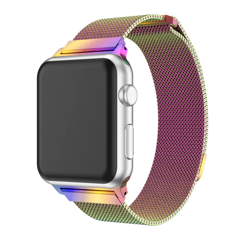 Спортивный Браслет Миланская петля часы на магнитном ремешке для Apple Watch band iwatch