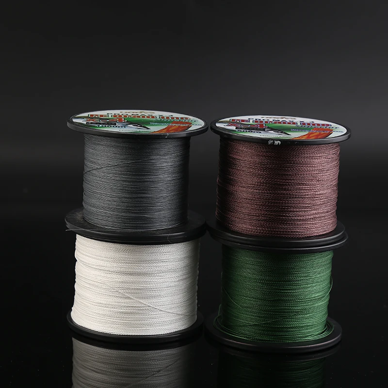 Высокая прочность 4 нити PE плетеная леска 500 м Multifilament для морской рыбалки 14LB