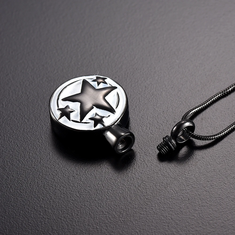 Дешевые продажи кремации урна кулон с звезда выгравировать пепел держатель для