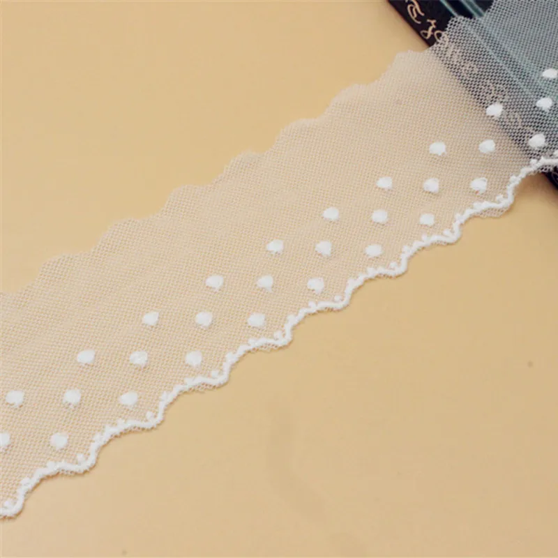 2 ярда белый цветок кружевная отделка горошек сделай сам платье ширина 5 8 см