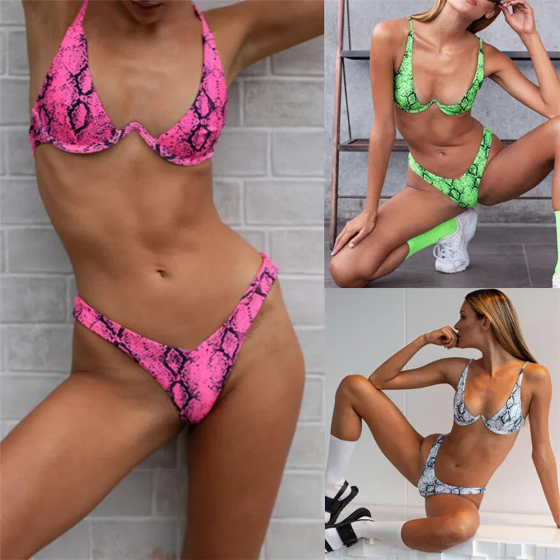 Бразильский купальник стринги бикини 2019 с вырезами высокая талия сексуальный