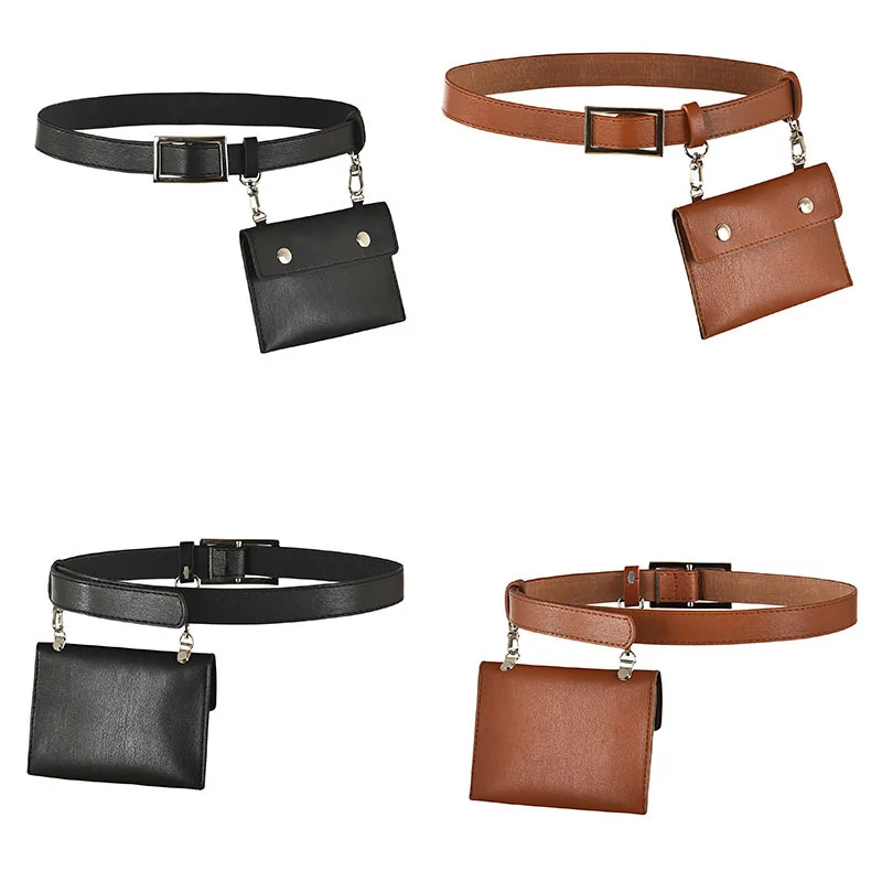 

Fashion Fanny Pack Women Belt Bag Leather Waist Bag Fashion Women's Pure Color Ring Pu Messenger Shoulder Chest Pochete Homem