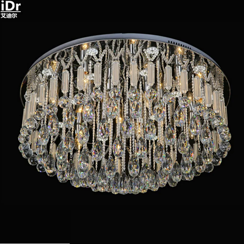 Round high-grade low-voltage lights crystal clear light glass rod LED Crystal Light Ceiling Lights fashion | Лампы и освещение
