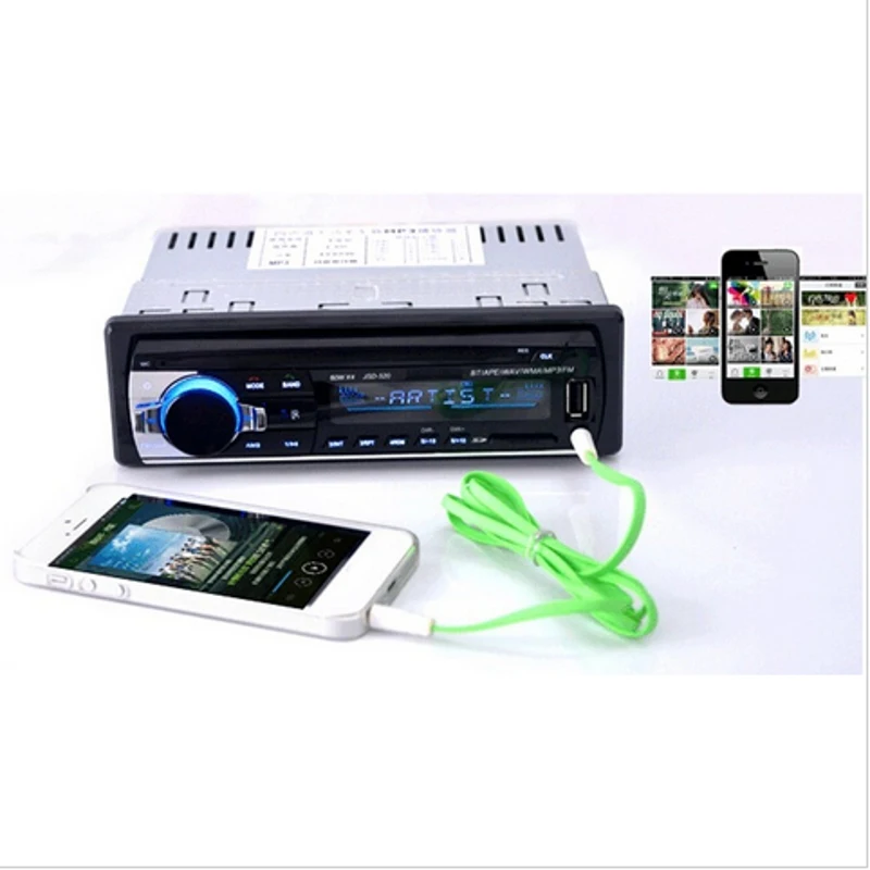 Автомагнитола с громкой связью автомобильный радиоприемник Bluetooth аудио стерео в