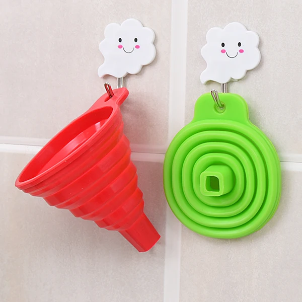 Складная телескопическая кухонная мини воронка из пищевого силикона|funnel