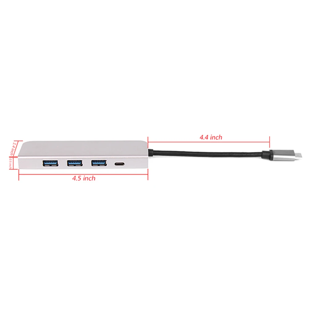 USB C концентратора USB-C до 3,0 HUB HD. ми Thunderbolt 3 адаптер для MacBook samsung Galaxy S9/S8 плюс huawei P20 Pro Тип C USB HUB