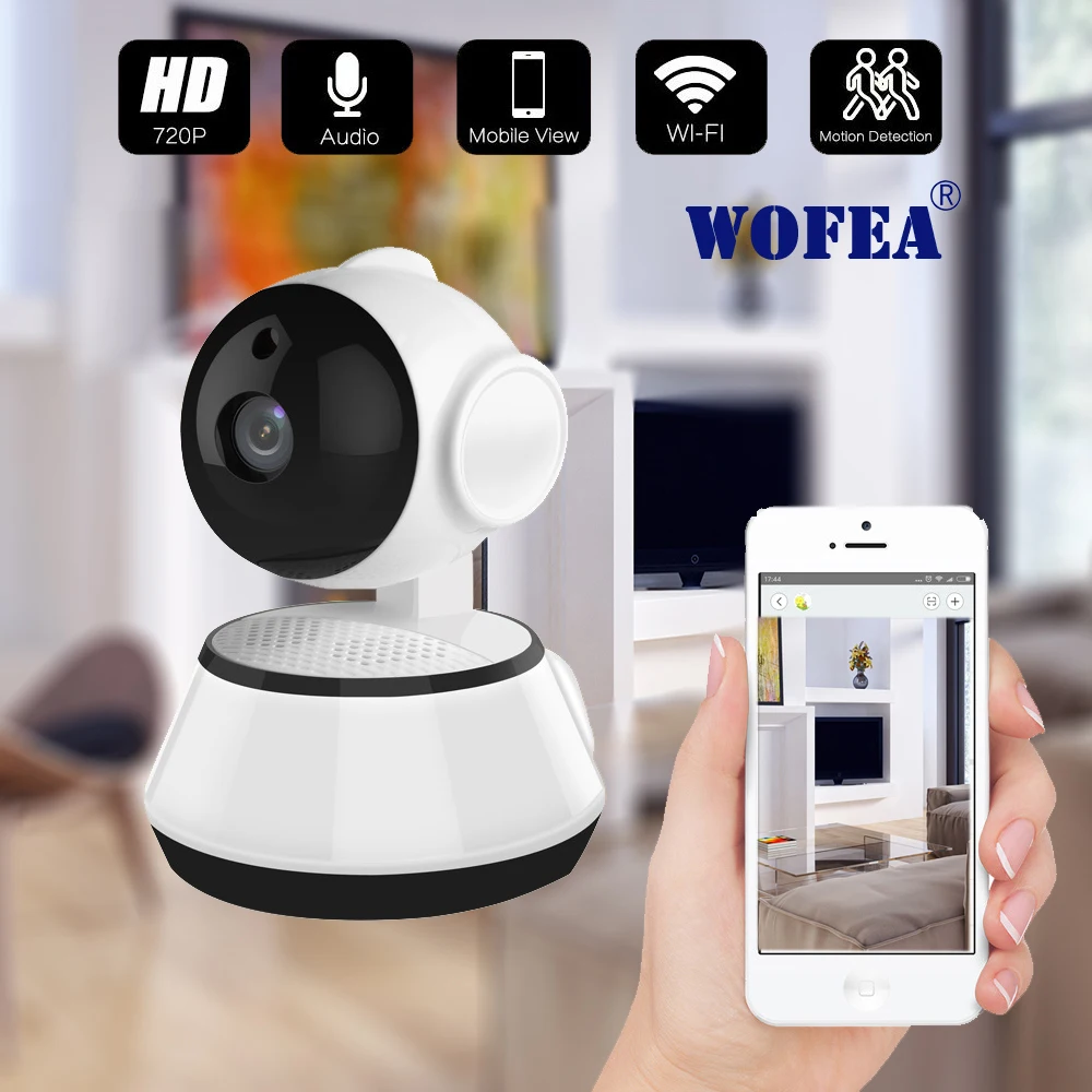 WOFEA домашняя IP камера безопасности Беспроводная Смарт WiFi камера Wi-Fi аудио запись наблюдения детский монитор HD мини CCTV камера iCSee