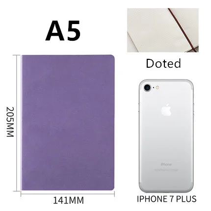 dot A Bullet Journal, блокнот, канцелярские товары, кожа, деловая запись для совещаний, А5, бумажный блокнот, для ежедневников, для школы, для офиса - Цвет: dot A