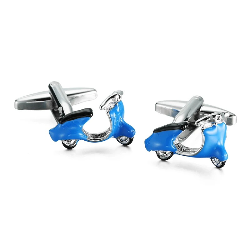 

DY new high quality fashion men French shirt Cufflinks High quality classic style blue electric motorcycle Cufflinks