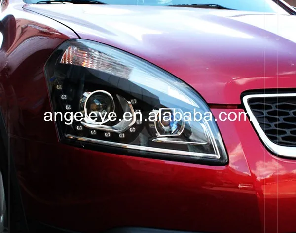 Для Nissan Qashqai фара 2008-2012 год светодиодный передний фонарь черный корпус TLZ
