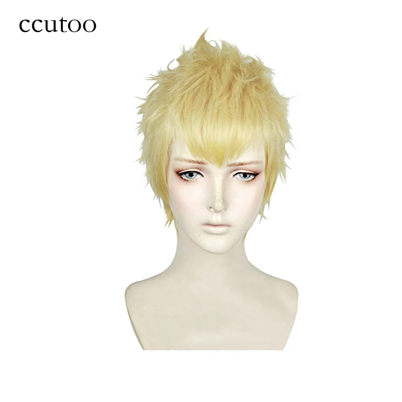 Ccutoo 12 &quotМужская персона 5 Ryuji Sakamoto Короткие Золотые прически синтетические