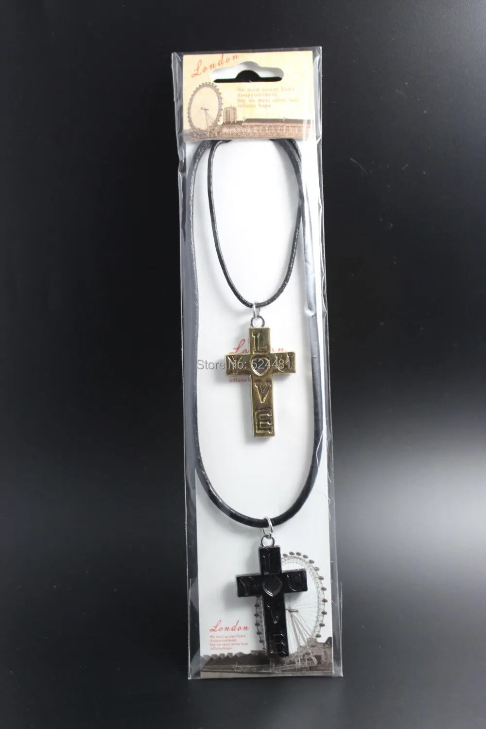 HOT Sale Fashion Zinc Alloy Cross Pendant Necklaces for Lovers Antique jewellry 2 Colors in Pair Women & Men Long Rope Chain | Украшения