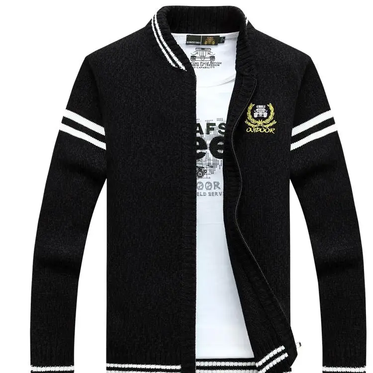 AZ-266 black Aismz осенне-зимний свитер Мужская одежда Pull Homme Sueter Hombre мужской кардиган мужские свитера модные повседневные Roupas - Цвет: AZ-266 black