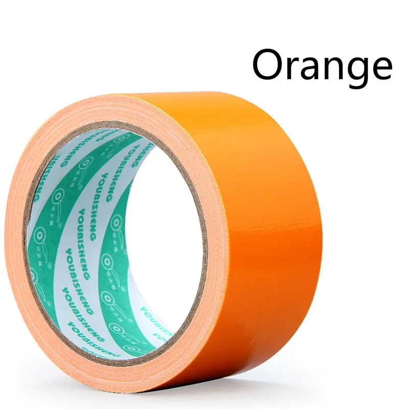 Orange 2 шт./лот 20 мм в ширину 10 м в длину цветная тканевая основа лента сильная Водонепроницаемая без следа высокая вязкость ковер лента Diy Украшение - Цвет: Orange