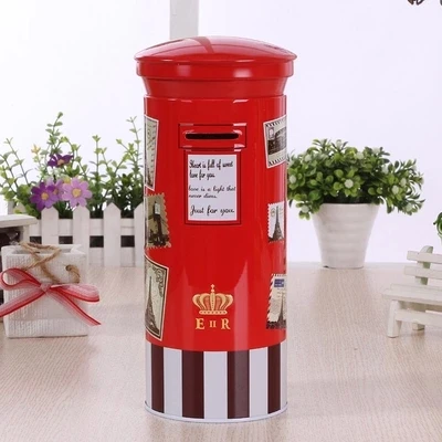 Back To School Gift Extra Large Tinplate Children's Piggy Bank British Postbox Home Decoration | Дом и сад