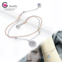 2019 new arrival s925 silver star charms bracelet for women fashion accessories bracelets bangles party jewelry gift femme beach