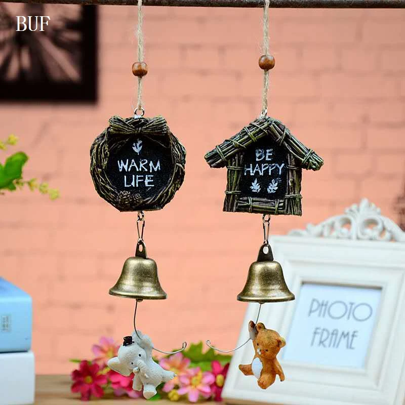 Буф смолы колокольчики античный дом Декор ветряные милые двери висячие
