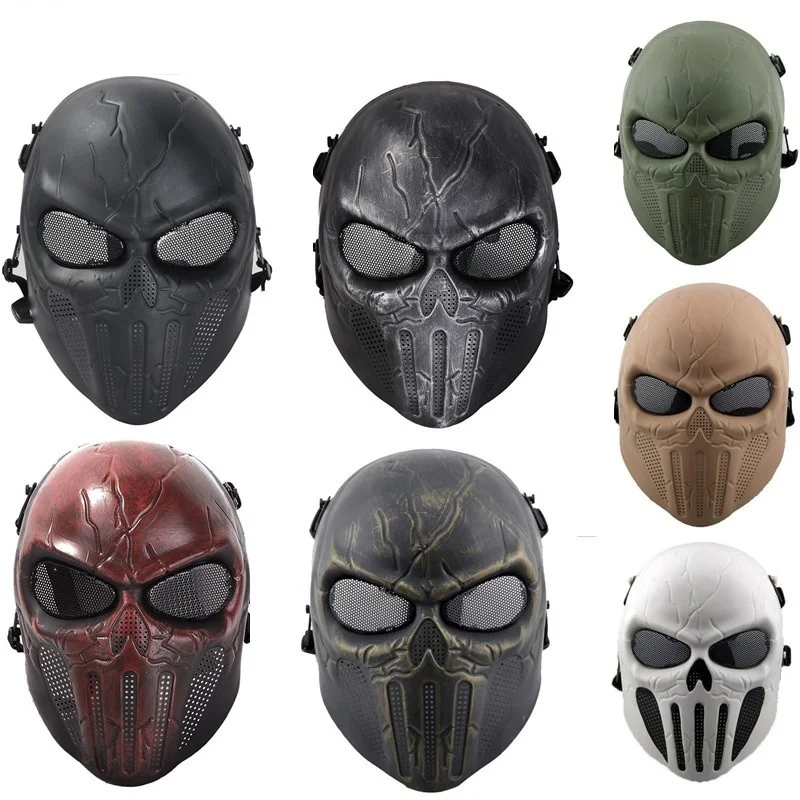Маска на все лицо DC12 в стиле милитари Военная Тактическая уличная с карателем