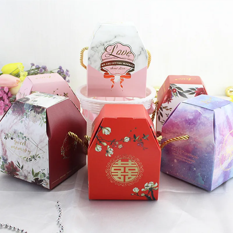 Креативная большая бумажная коробка конфет для на свадьбу 10 штук коробки кексов