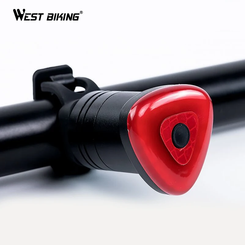 WEST BIKING велосипед задний светильник старт/стоп-сигнал авто зондирования Велоспорт Светодиодный MTB дорожный велосипед Предупреждение хвост светильник Водонепроницаемый лампы-вспышки