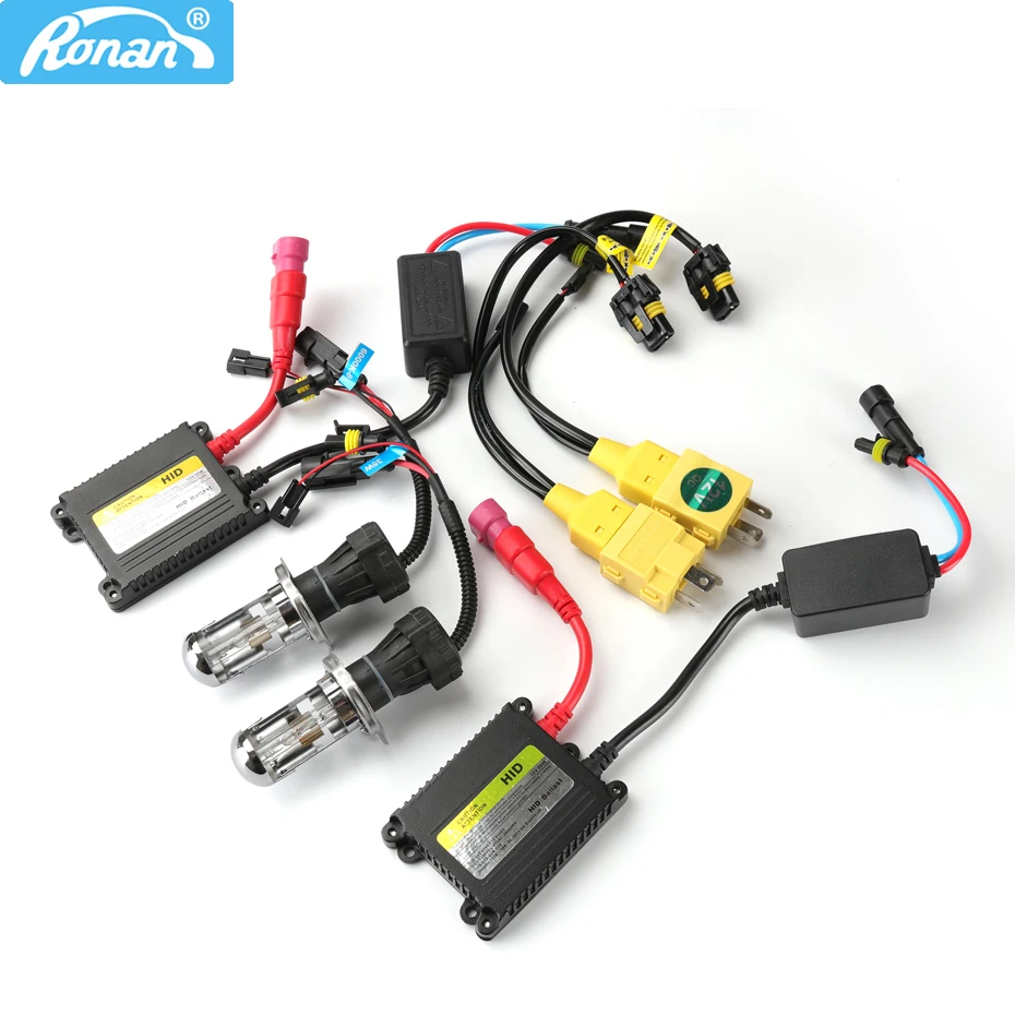 

RONAN xenon HID Conversion kit h4-3 lamps12V bixenon H4hi/low silm ballasts 35W 6000K cold white