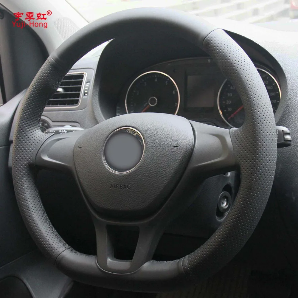 PONSNY Чехлы рулевого колеса автомобиля из искусственной кожи чехол для Volkswagen VW Golf 7