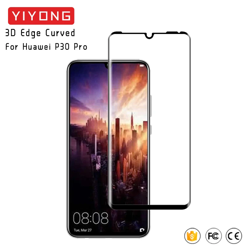 5D полное покрытие стекло для huawei P30 Pro закаленное стекло YIYONG протектор экрана для huawei P30 Lite стекло для huawei P 30 Nova 4e