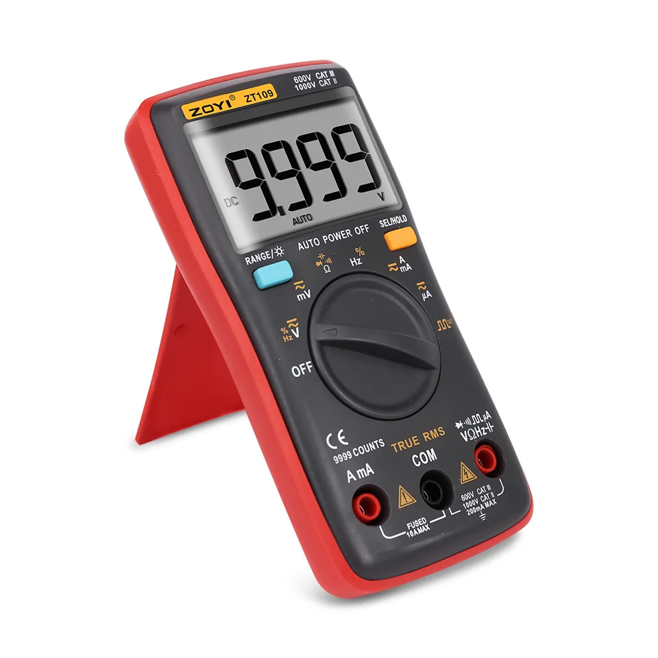 Digital Multimeter 9999 counts Square Wave Backlight AC DC Voltage Ammeter Current Ohm Auto/Manual ZT109 | Инструменты