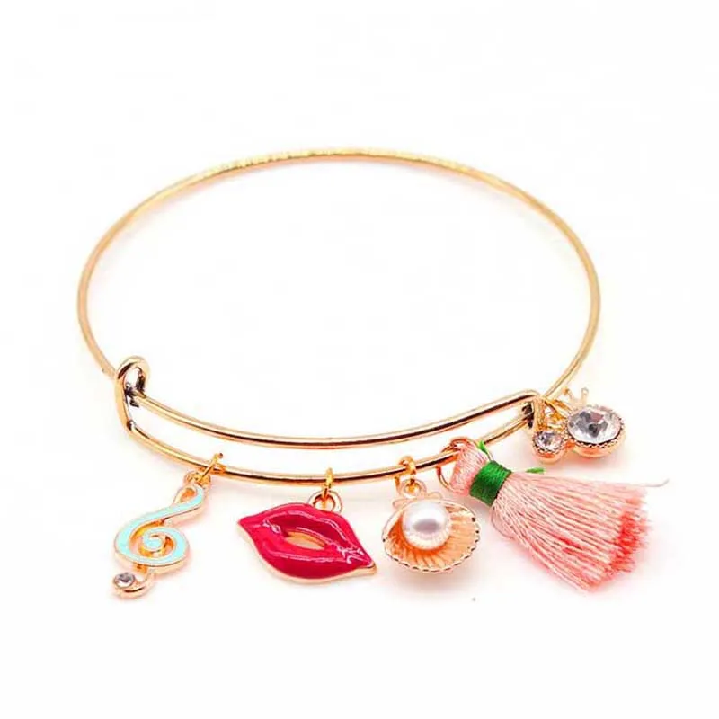 Pulseiras Feminina,, очаровательные браслеты с кисточками, расширяемые с покрытием, ювелирные изделия для женщин, Char