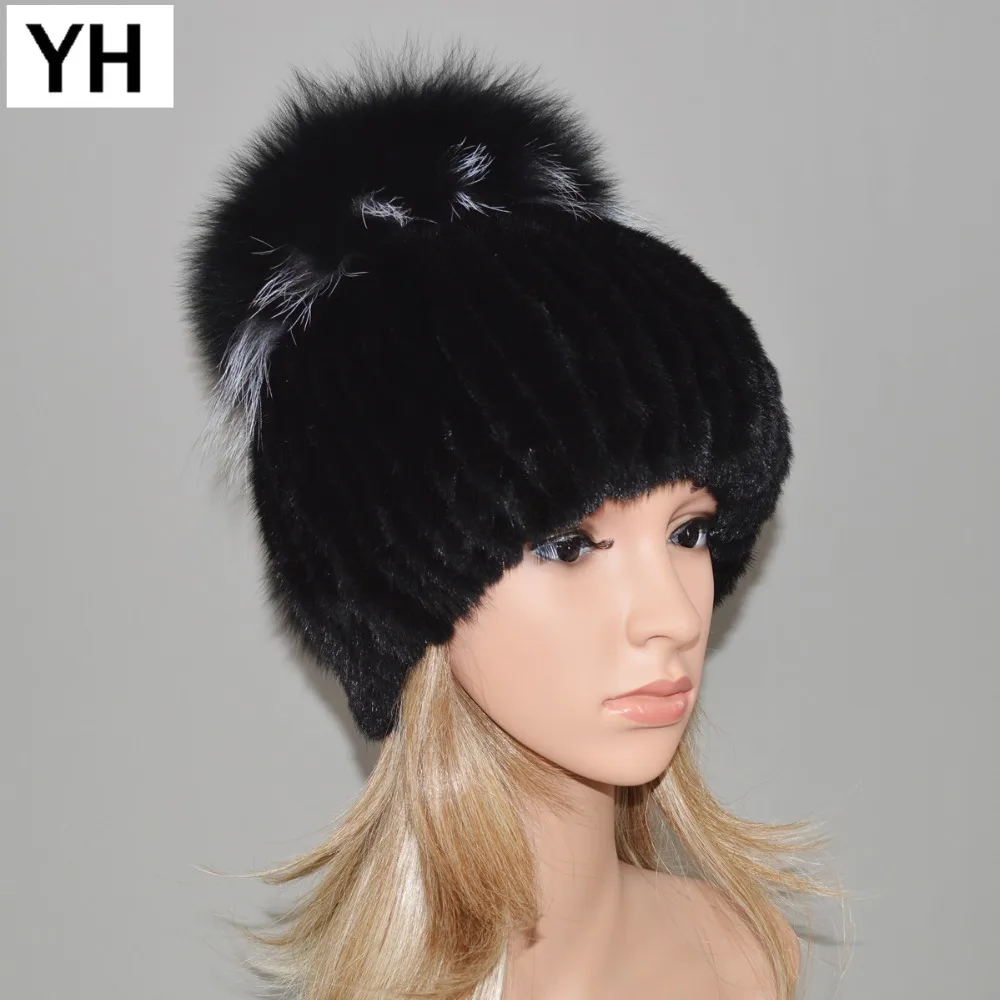 2021 Лидер продаж Женщины натуральная меховая шапка из натуральной норки зимние