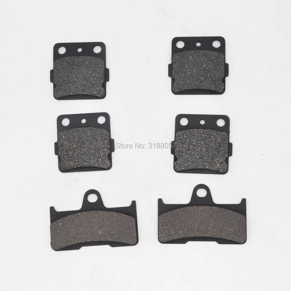 Front &amp Rear Brake Pads 2002-2008 fit for Yamaha Grizzly 660 4x4 YFM660F Semi-Metallic |