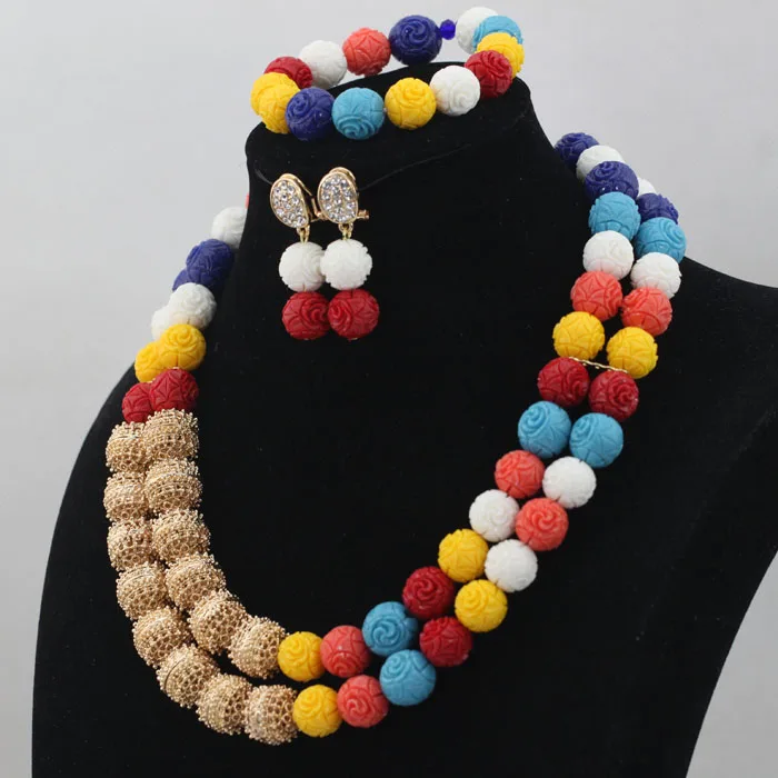 Новейший красивый свадебный комплект ювелирных изделий в африканском стиле