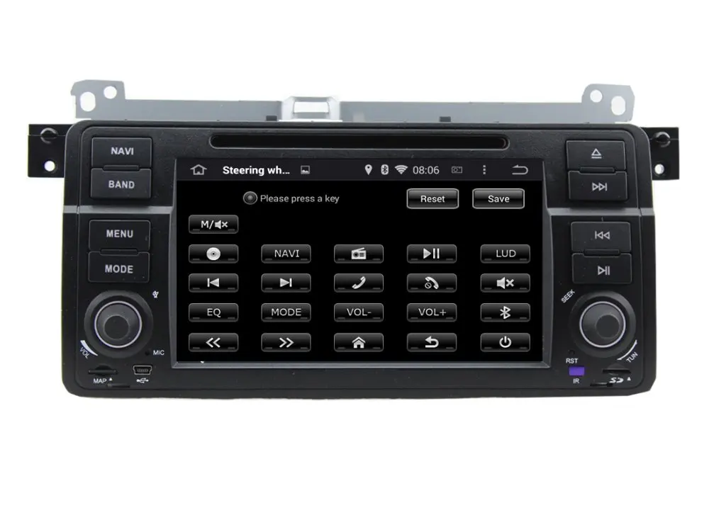 Четырехъядерный процессор dvd-плеер для BMW E46 Android 5.1 DVD GPS Navi Bluetooth радио RDS USB рулевое