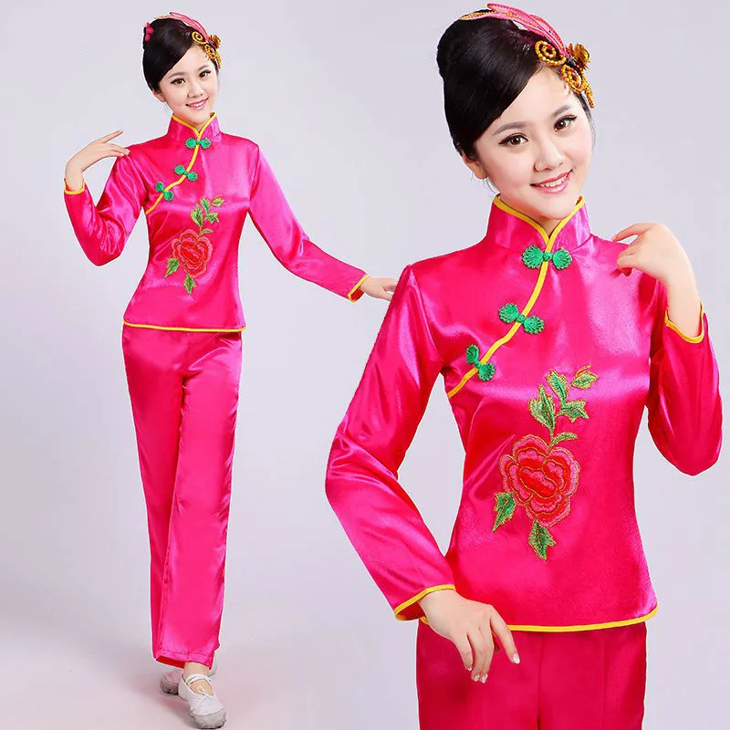 Традиционные национальные китайские народные Танцевальный костюм для женщин