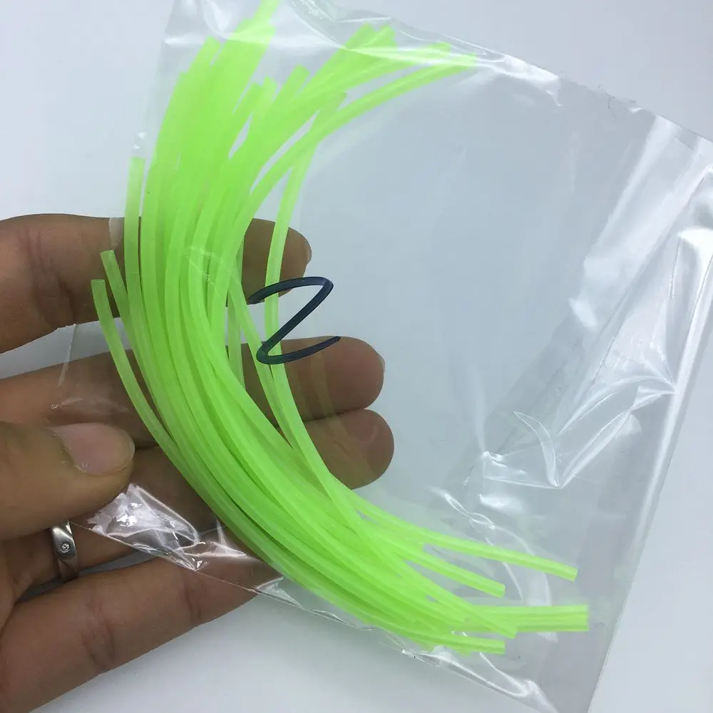 size 2 Rompin 20 шт. мухоловка riging tube ПВХ lumo tubblings рыболовный материал светящаяся трубка для морской рыбалки снасти diy 2 мм/3 мм* 12 см - Цвет: size 2