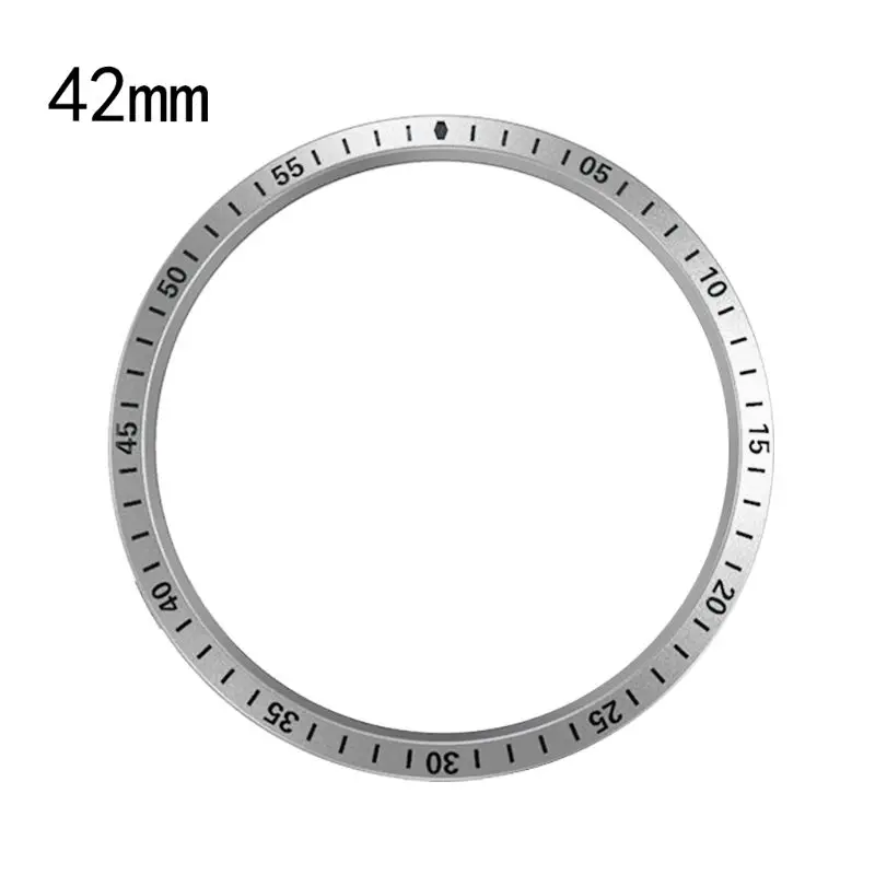 Silver 42mm 42 мм/46 мм против царапин нержавеющая сталь металлический ободок кольцо клейкая Крышка Замена для samsung Galaxy S3 Смарт часы аксессуары - Цвет: Silver 42mm