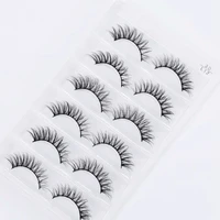 hbzgtlad 6 pairs real mink fake eyelashes 3d natural false eyelashes mink lashes soft eyelash extension makeup kit cilios
