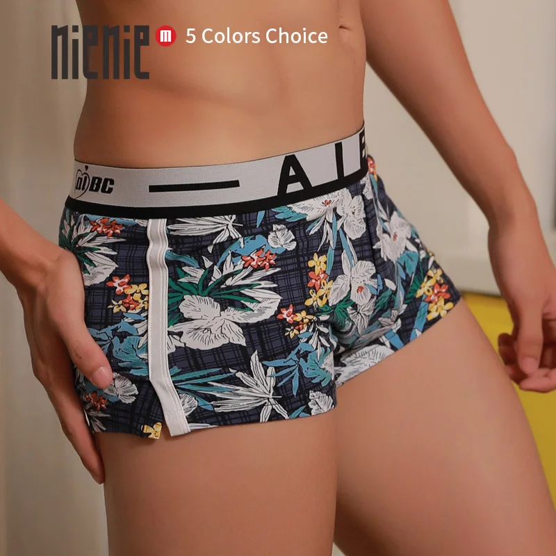 New sexy Shorts male lounge Underwear Boxer Printed fashion cotton mens Boxers