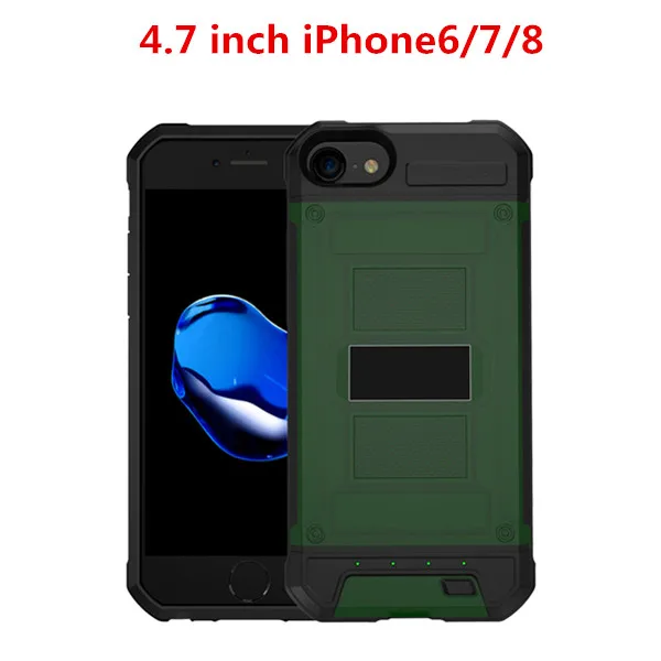 i678 Green Egeedigi тонкий противоударный силиконовый чехол для зарядного устройства для iPhone 6 6s 7 8 Plus внешний чехол - Цвет: i678 Green