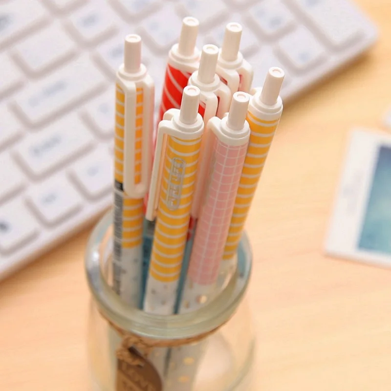 

48 pcs/Lot Zakka series gel pen 0.5mm roller ball point black ink Stationery Office accessories school supplies Canetas 6497